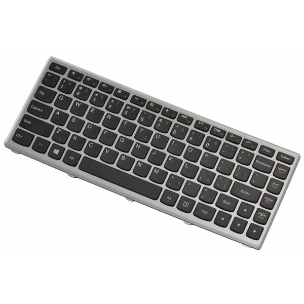 Klawiatura do laptopa Lenovo 25208735 czeska czarna srebrna ramka