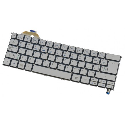 Klawiatura do laptopa Acer ASPIRE S7-391 czeska srebrna podświetlana