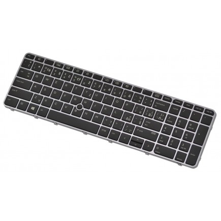 Klawiatura do laptopa HP EliteBook 755 G4 CZ/SK podświetlany ze srebrną ramą