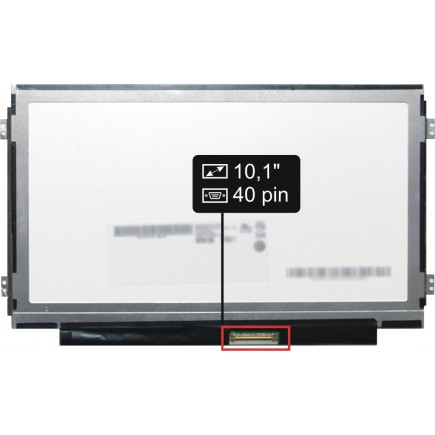 MSI Wind U160 Slim matryca do laptopa 10,1“ 40pin WSVGA LED Slim - świecąca 