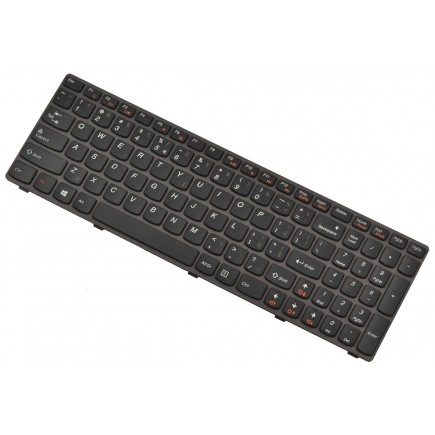 Klawiatura do laptopa IBM Lenovo Ideapad G580 czeska czarna fioletowa ramka