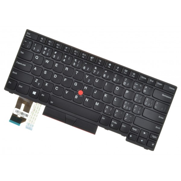 Klawiatura do laptopa Kompatibilní Lenovo 01EN976 CZ / SK czarny, podświetlany