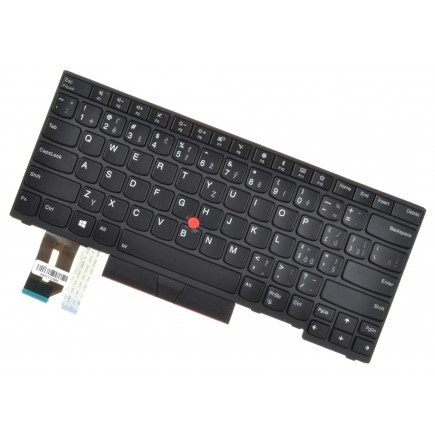 Klawiatura do laptopa Kompatibilní Lenovo 01YP240 CZ / SK czarny, podświetlany