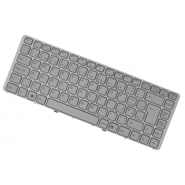 Klawiatura do laptopa Sony Vaio VGN-NW230G Srebrna rama CZ/SK