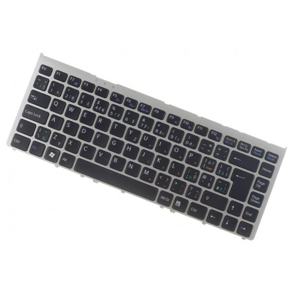 Klawiatura do laptopa Sony Vaio VGN-FW170J Srebrna rama CZ/SK