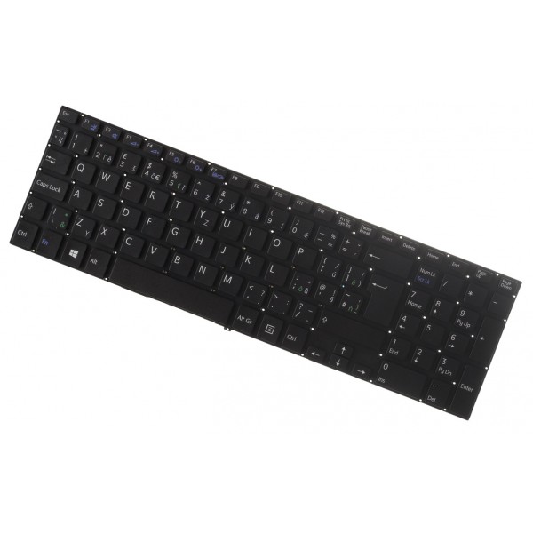 Klawiatura do laptopa Sony Vaio SVF152A29W czeska czarna bez ramki