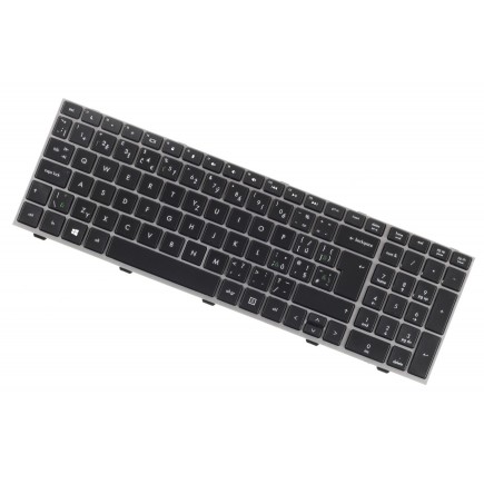 Klawiatura do laptopa HP ProBook 6570b Srebrna rama UK