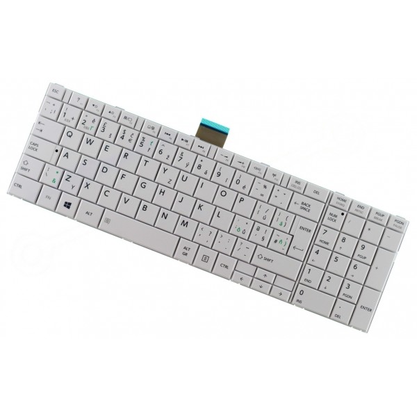 Klawiatura do laptopa z ramą Toshiba Satellite c855-13f CZ/SK biała