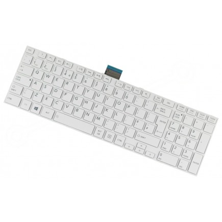 Klawiatura do laptopa biała z ramą Toshiba Satellite C850D-105 UK