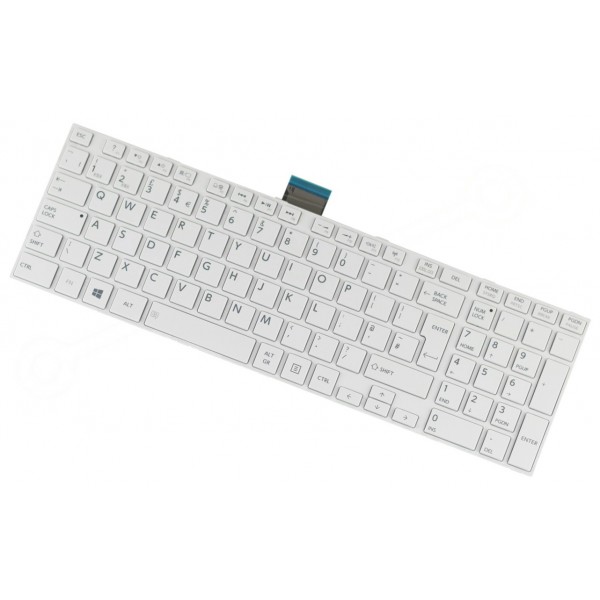 Klawiatura do laptopa biała z ramą Toshiba Satellite c855-17t UK