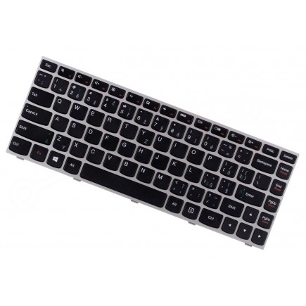 Klawiatura do laptopa Lenovo Flex 2 14 Srebrna rama CZ/SK