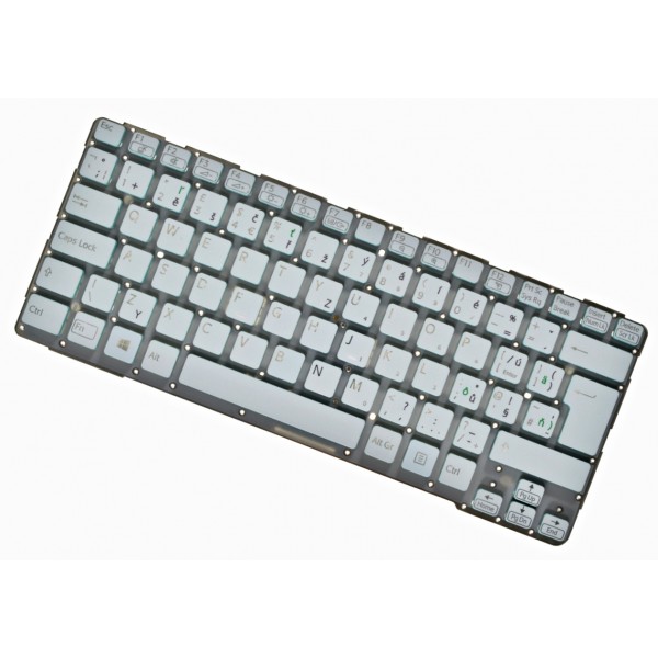 Klawiatura do laptopa Sony Vaio SVE14A2V6R CZ/SK biała Bez ramy
