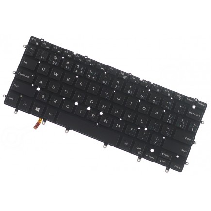Klawiatura do laptopa Dell Inspiron 13 7547 czeska czarna bez ramki, podświetlany