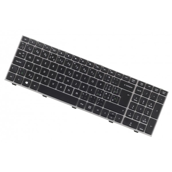 Klawiatura do laptopa HP kompatibilní 676504-031 Srebrna rama CZ/SK