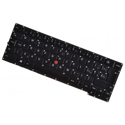 Klawiatura do laptopa Lenovo ThinkPad X1 Carbon 2 czeska czarna bez ramki, Trackpoint, podświetlana
