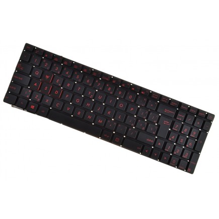 Klawiatura do laptopa Asus G551JW czeska czarna bez ramki, podświetlany