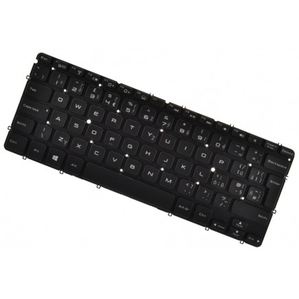 Klawiatura do laptopa Dell XPS 12-9Q33 czeska czarna bez ramki, podświetlany