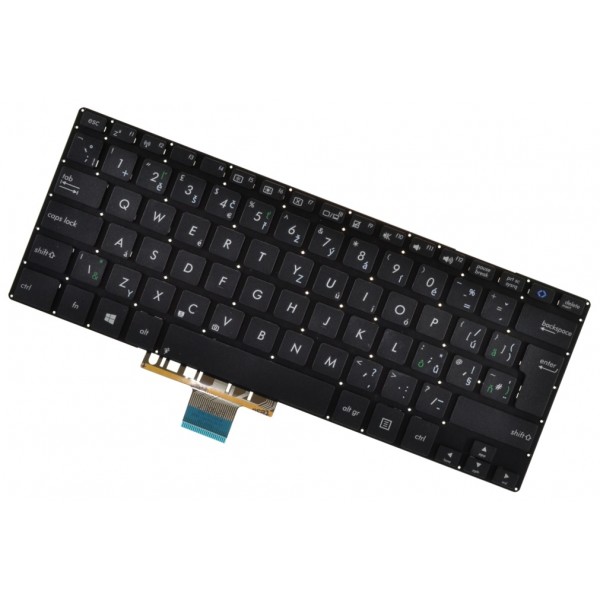 Klawiatura do laptopa Asus S301 czeska czarna bez ramki
