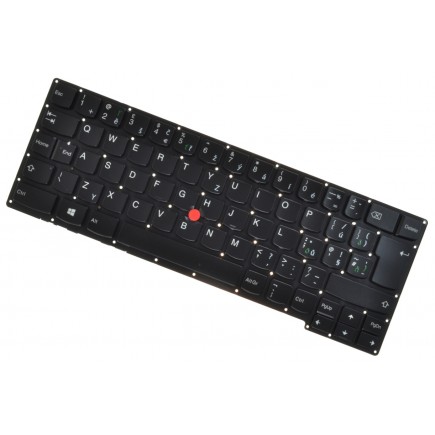 Klawiatura do laptopa Lenovo ThinkPad X1 Carbon 20A7 czeska czarna bez ramki, Trackpoint, podświetlana CZ/SK