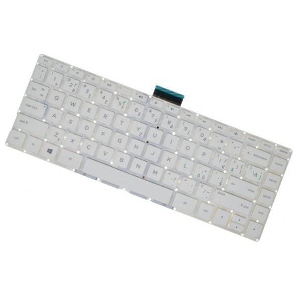 Klawiatura do laptopa HP Stream 14-AX003NC CZ/SK biała Bez ramy