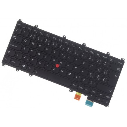 Klawiatura do laptopa Kompatibilní Lenovo 00PA132 CZ / SK czarna, podświetlana, Trackpoint