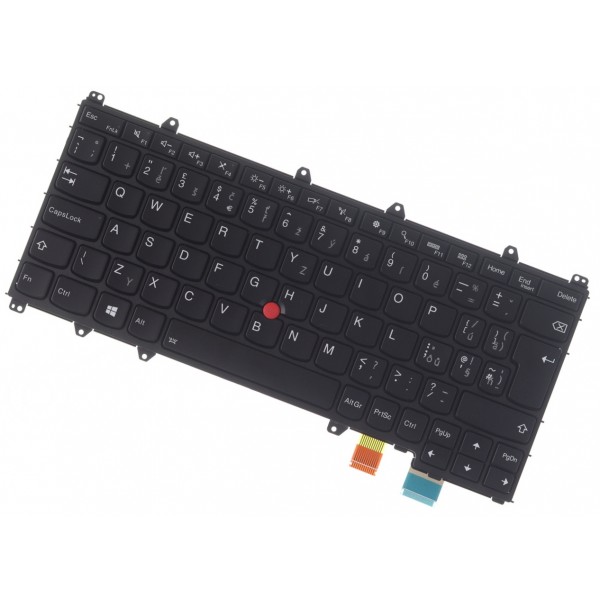 Klawiatura do laptopa Kompatibilní Lenovo 00PA214 CZ / SK czarna, podświetlana, Trackpoint