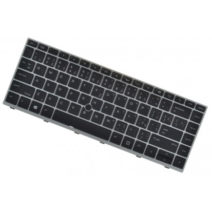 Klawiatura do laptopa HP 745 G5 CZ / SK Srebrna ramka, podświetlana, Trackpoint