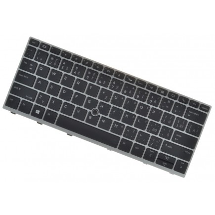 Klawiatura do laptopa HP EliteBook 735 G5 CZ / SK Srebrna ramka, podświetlana, Trackpoint