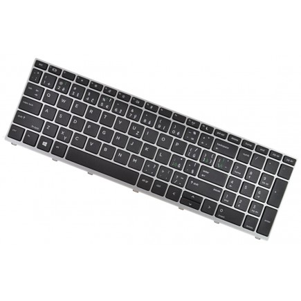 Klawiatura do laptopa HP ProBook 650 G4 Srebrna rama CZ/SK