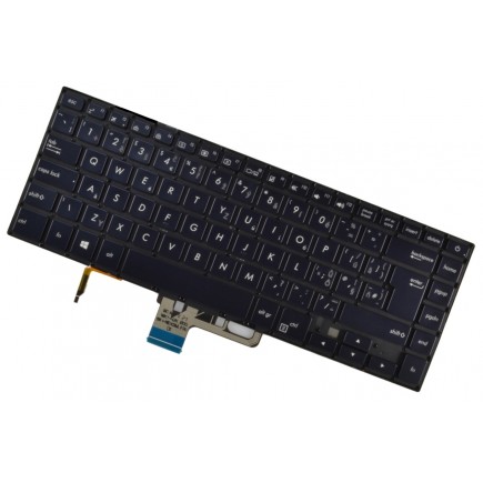 Klawiatura do laptopa Asus ZenBook UX550GD czeska czarna bez ramki, podświetlany