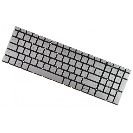 Klawiatura do laptopa HP 15-CS0014NC srebro, bez ramki, podświetlany, CZ/SK