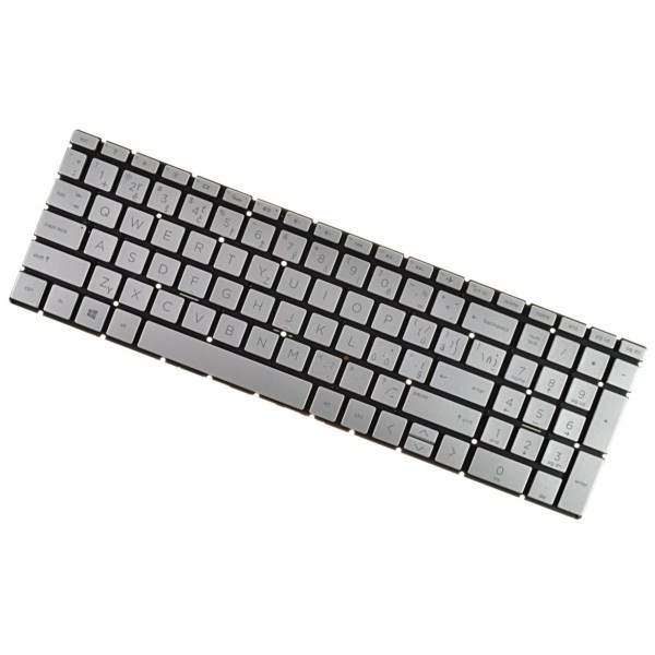 Klawiatura do laptopa HP Pavilion 15-cs0014nc srebro, bez ramki, podświetlany, CZ/SK