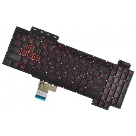 Klawiatura do laptopa Asus FX504 TUF czeska czarna bez ramki, podświetlany