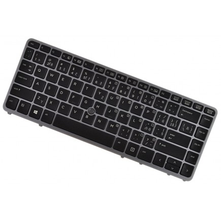 Klawiatura do laptopa 776475-031 CZ / SK Srebrna ramka, podświetlana, Trackpoint