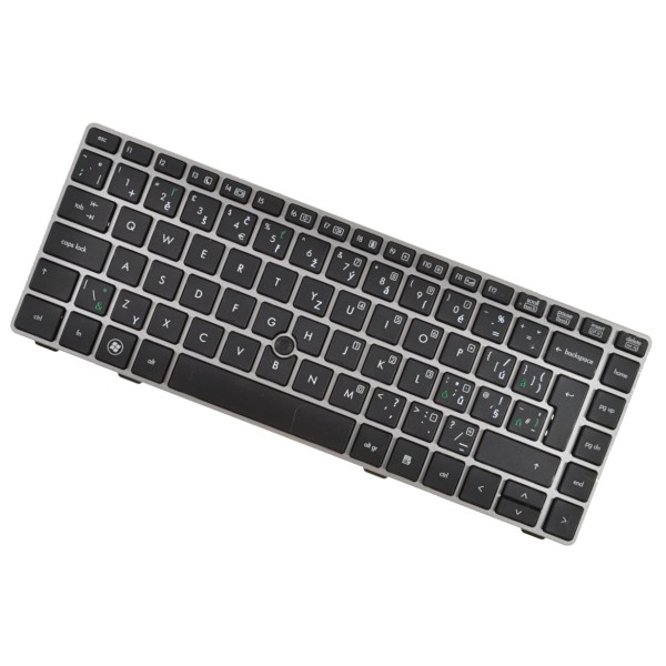 Klawiatura do laptopa HP kompatibilní V11902BK1 CS Srebrna rama CZ/SK