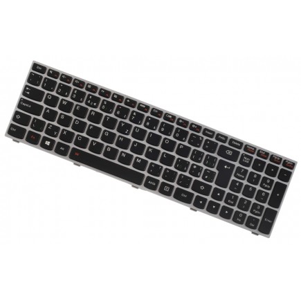 Klawiatura do laptopa Lenovo Z50-75 CZ / SK Srebrna ramka, podświetlana