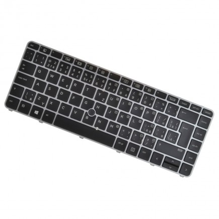 Klawiatura do laptopa HP EliteBook 840 G4 CZ / SK Srebrna ramka, podświetlana