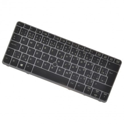 Klawiatura do laptopa HP EliteBook 720 G2 CZ / SK Srebrna ramka, podświetlana, Trackpoint