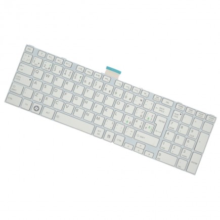 Klawiatura do laptopa biały, z ramką Toshiba SATELLITE C55-A-121 CZ/SK