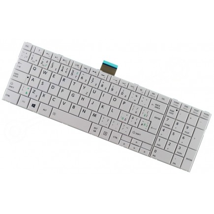 Klawiatura do laptopa z ramą Toshiba Satellite c855-s5308 CZ/SK biała
