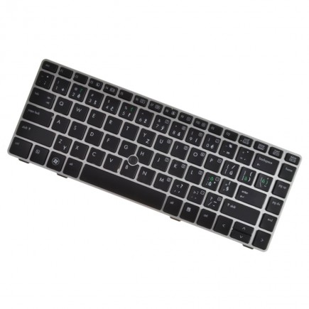 Klawiatura do laptopa HP ProBook 6470b Srebrna rama CZ/SK, Trackpoint