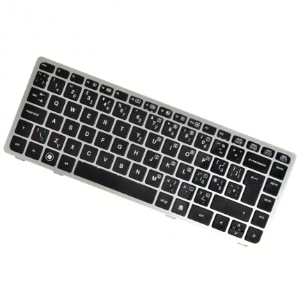 Klawiatura do laptopa HP EliteBook 8460p Srebrna rama CZ/SK