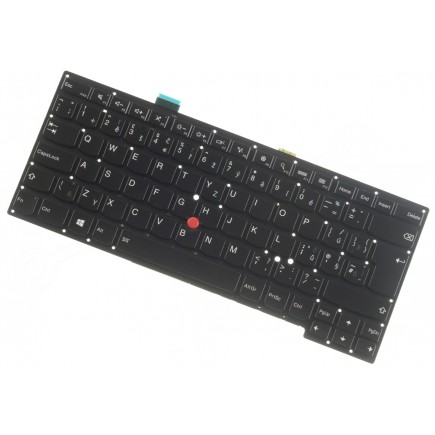 Klawiatura do laptopa Kompatibilní Lenovo 0C44839 czeska czarna bez ramki, częściowopodświetlany