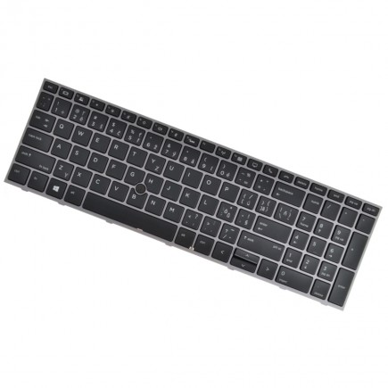 Klawiatura do laptopa HP ProBook 650 G4 CZ / SK Srebrna ramka, podświetlana, Trackpoint
