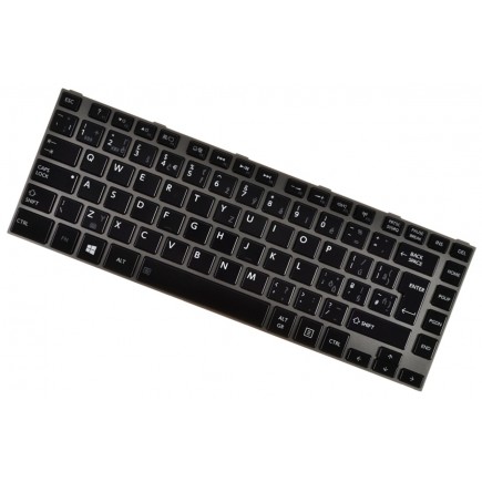 Klawiatura do laptopa Toshiba Satellite P845T CZ / SK Srebrna ramka, podświetlana