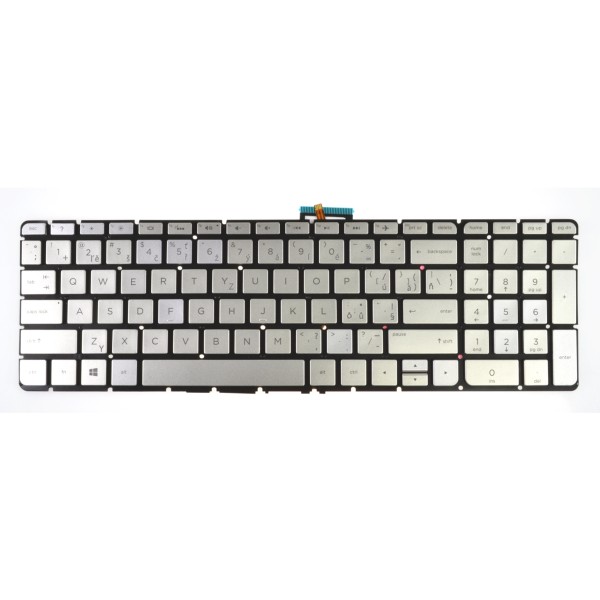 Klawiatura do laptopa HP Pavilion 15-BC CZ / SK srebro, bez ramki, podświetlany