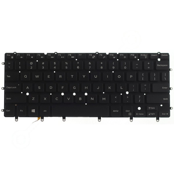 Klawiatura do laptopa Dell XPS 13 (9343) US czarna bez ramki, podświetlany