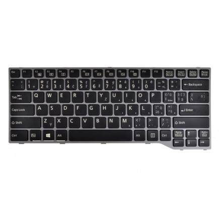Klawiatura do laptopa Fujitsu Siemens LIFEBOOK E736 CZ/SK szary, z ramką, podświetlany