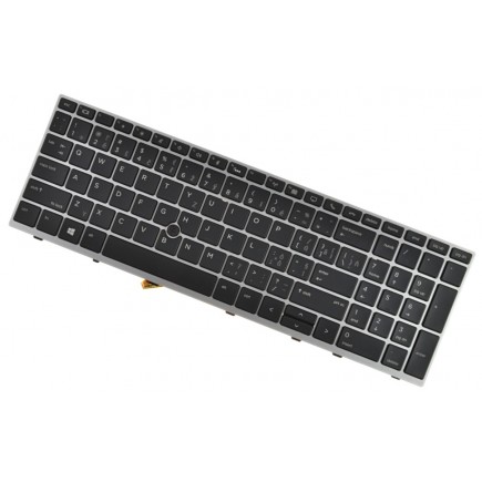 Klawiatura do laptopa HP ZBook 15u G5 CZ / SK Srebrna ramka, podświetlana, Trackpoint