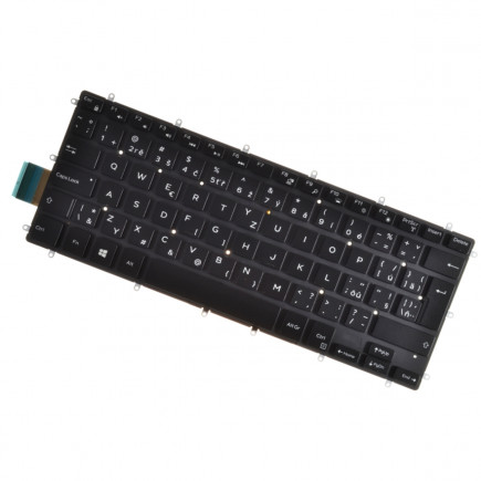 Klawiatura do laptopa Dell Inspiron 13 (7373) czeska czarna bez ramki, podświetlany